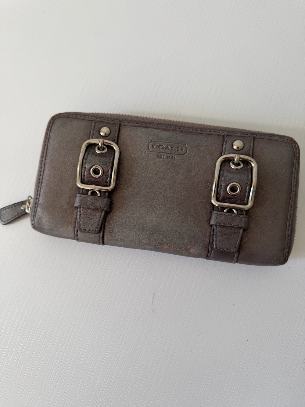 ❗️Vintage Y2K Coach Hampton Leather Zip Around Wallet